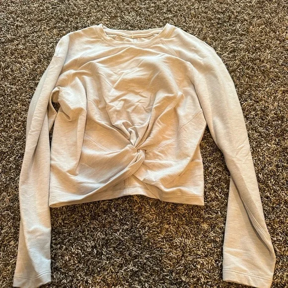 lululemon Women's Cream/grey Knotted Top - Picture 1 of 3